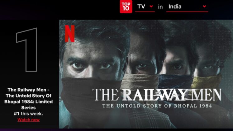 Top 10 Trending TV series of the Week on Netflix | The Railways Men still  on Top